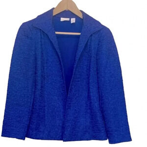 Chico Textured, Brilliant Blue, Mid weight,  Open Blazer Size 0